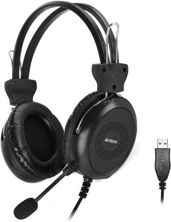 A4 Tech Hu-30 Kulaklık Mikrofonlu-Usb, Siyah, Medium